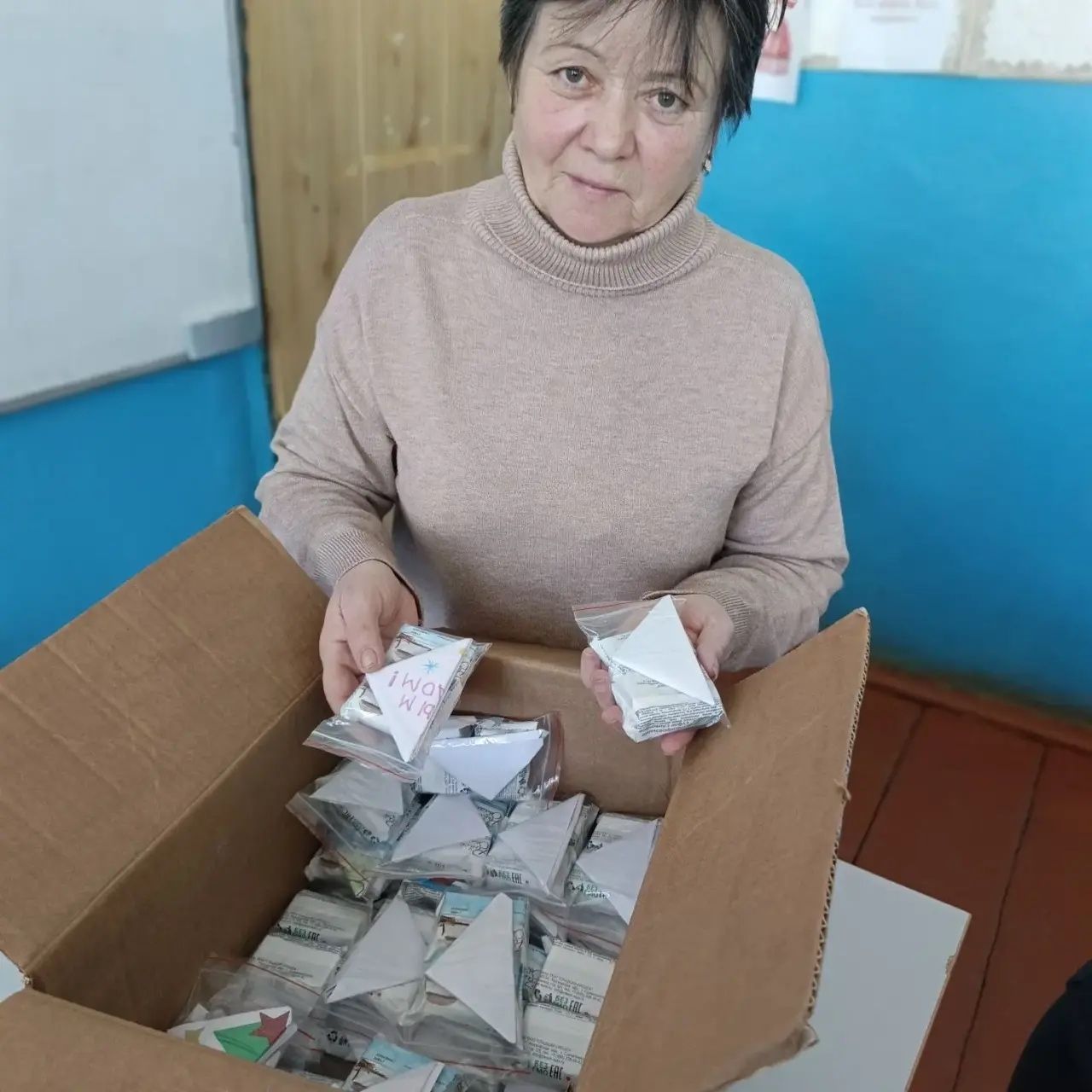 Менделеевскиның кечкенә патриотларыннан СВОдагылар татлы котлаулар әзерли