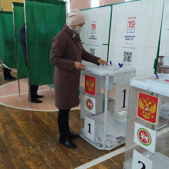 Руководитель Казанской общественной организации Светлана Борисова проголосовала на выборах